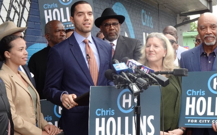 Chris Hollins 宣佈參選休士頓市審計長  支持者們認可Hollins 創新、負任和有效的地方治理政績