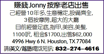 旺区赚钱Jonny按摩老店出售