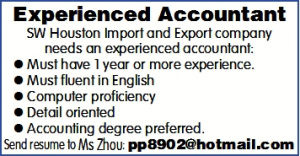 Experienced Accountant